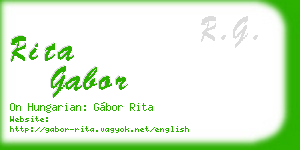 rita gabor business card