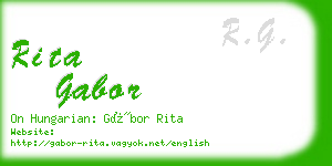 rita gabor business card